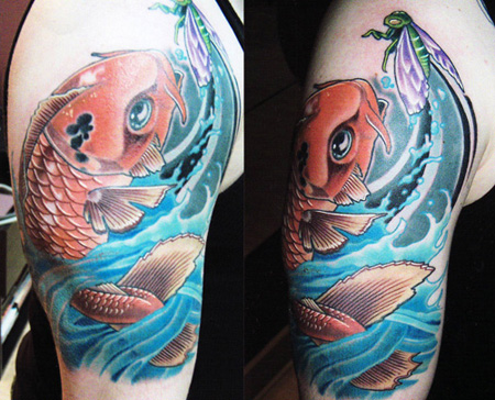 Tattoos Shops on Color Koi Fish Tattoo By Shawn At Phenomabomb Tattoo Shop